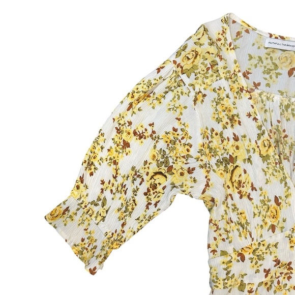Faithfull The Brand Rafa Midi Dress in Goldie Floral Women’s 6US/Medium - Picture 5 of 7